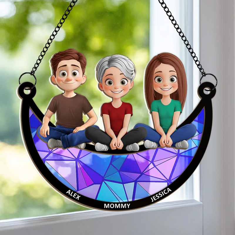 Custom Name Family Gifts - Personalized Suncatcher Ornament