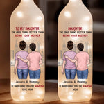 Custom Name Mother Daughter Gifts - Personalized Bottle Lamp