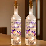 Custom Memorial Butterfly Name Date Tribute - Personalized Bottle Lamp