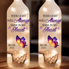 Together, Always By Your Side - Memorial Personalized Custom Bottle Lamp - Sympathy Gift For Family Members