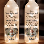 Custom Photo Memorial Angel Gifts for Loved Ones - Personalized Bottle Lamp