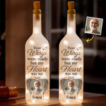 Custom Photo Memorial Angel Gifts for Loved Ones - Personalized Bottle Lamp
