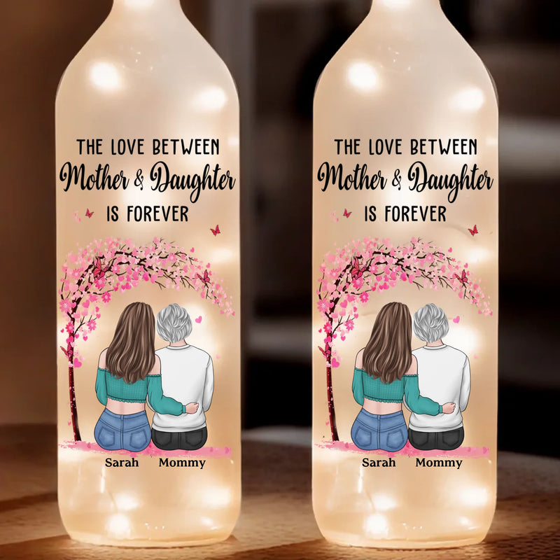 Life Is Sweeter With A Daughter - Family Personalized Custom Bottle Lamp - Gift For Mom, Daughter