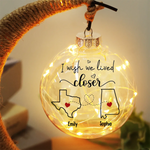 Custom Name Long Distance Love Gifts - Personalized Moon Lamp