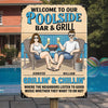 Sizzling Love, Just Like The Grill - Couple Personalized Custom Home Decor Metal Sign - Gift For Yourself, Husband Wife, Best Friends, Family Members