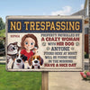 A Crazy Woman With Her Dog - Dog Personalized Custom 3D Inflated Effect Printed Home Decor Metal Sign - House Warming Gift For Pet Owners, Pet Lovers