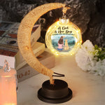 Custom Name Girl and Dog Gifts - Personalized Moon Lamp