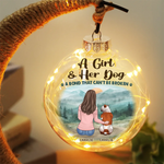 Custom Name Girl and Dog Gifts - Personalized Moon Lamp