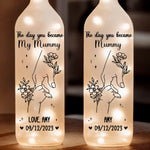 Custom Name and Date Gifts for Mom - Personalized Bottle Lamp