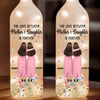 The Love Between Mothers And Daughter Is Forever - Family Personalized Custom Bottle Lamp - Gift For Mom, Daughter