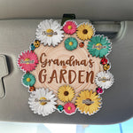 Custom Name Grandma's Garden Gifts for Grandma - Personalized Car Visor Clip