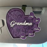 Custom Name Grandma Family Gifts - Personalized Car Visor Clip