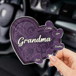 Custom Name Grandma Family Gifts - Personalized Car Visor Clip