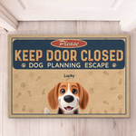 Custom Name Funny Cat Escape Gifts for Cat Lovers - Personalized Doormat