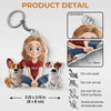 Paws, Love, And Forever Together - Dog Personalized Custom Shaped Acrylic Keychain - Gift For Pet Owners, Pet Lovers