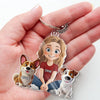 Paws, Love, And Forever Together - Dog Personalized Custom Shaped Acrylic Keychain - Gift For Pet Owners, Pet Lovers