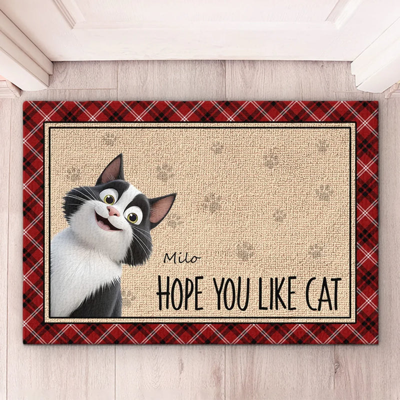 Custom Name Funny Cat Gifts for Cat Lovers - Personalized Doormat