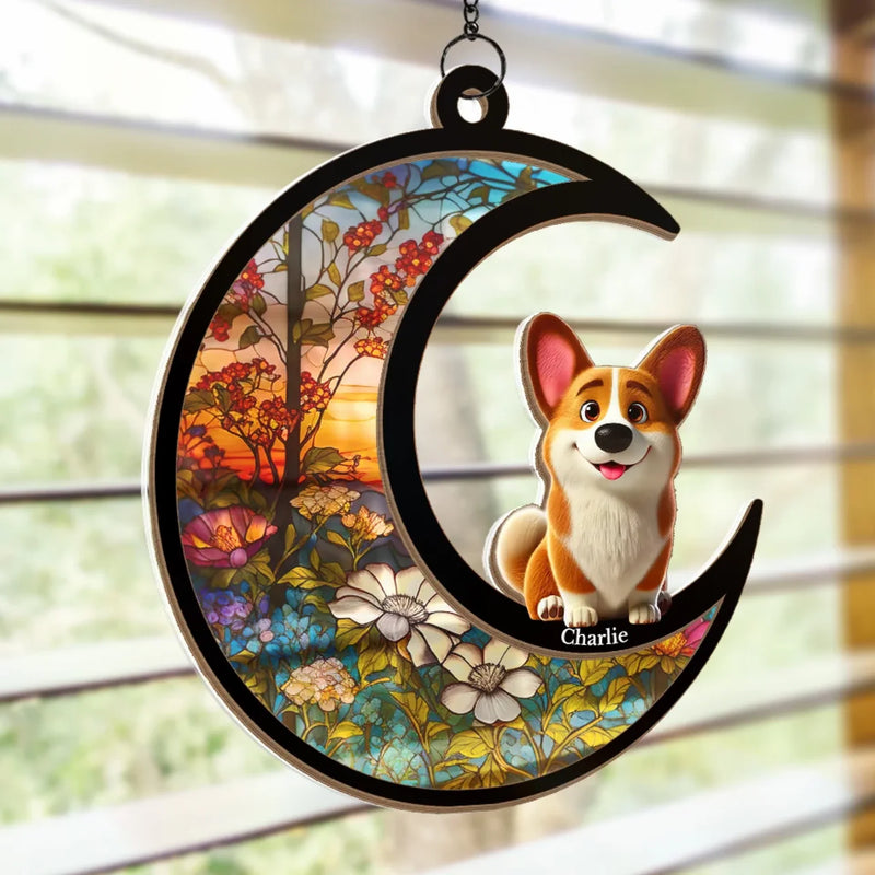 A Little Bit Of Chaos, A Whole Lot Of Love - Dog & Cat Personalized Window Hanging Suncatcher - Gift For Pet Owners, Pet Lovers