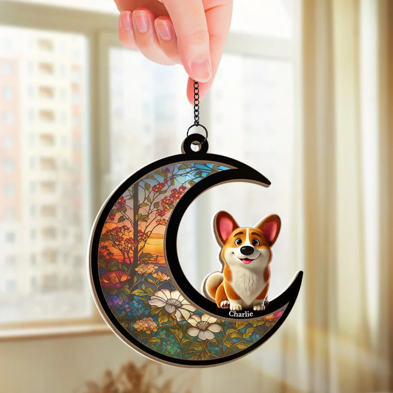 A Little Bit Of Chaos, A Whole Lot Of Love - Dog & Cat Personalized Window Hanging Suncatcher - Gift For Pet Owners, Pet Lovers