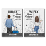 Custom Name Travel Partners Couple Gifts - Personalized Passport Cover