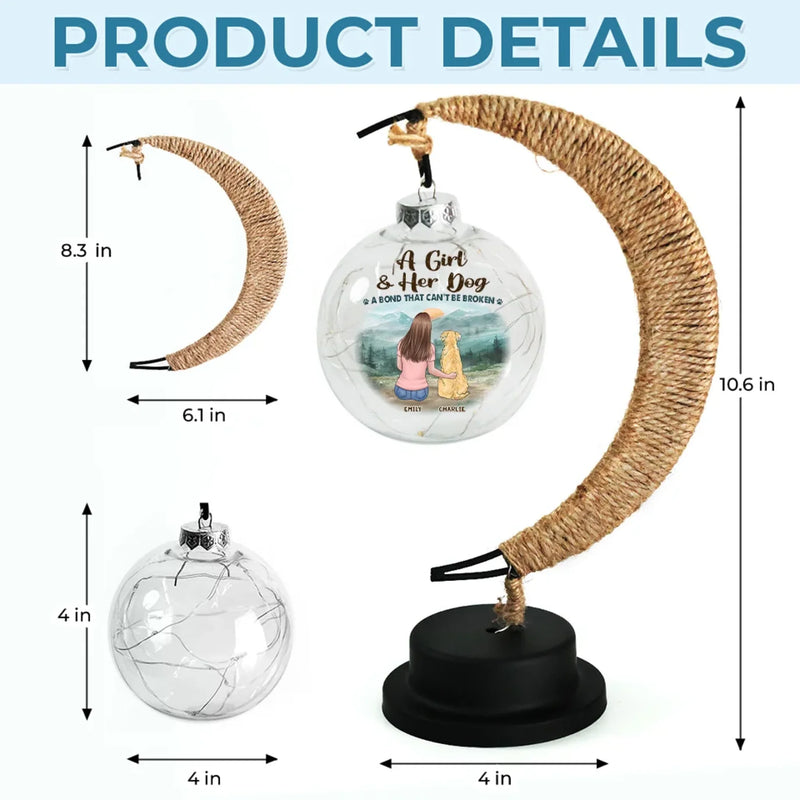 Love You Now And Forever - Dog & Cat Personalized Custom Moon Lamp Light - Gift For Pet Owners, Pet Lovers
