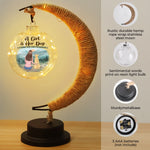 Custom Name Girl and Dog Gifts - Personalized Moon Lamp
