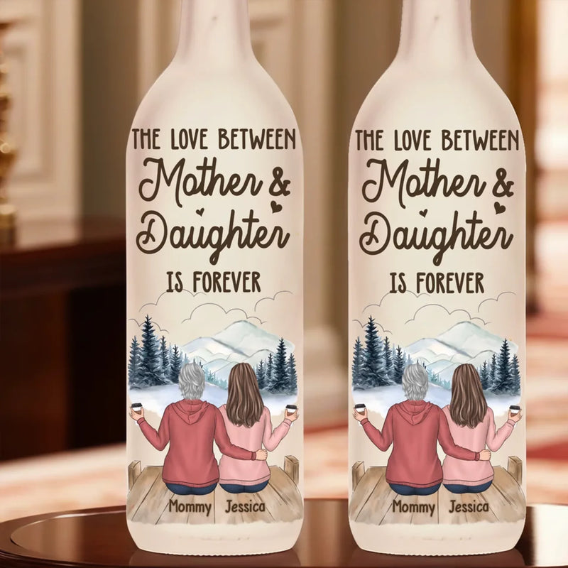 Never Forget That I Love You - Family Personalized Custom Bottle Lamp - Gift For Mom, Daughter