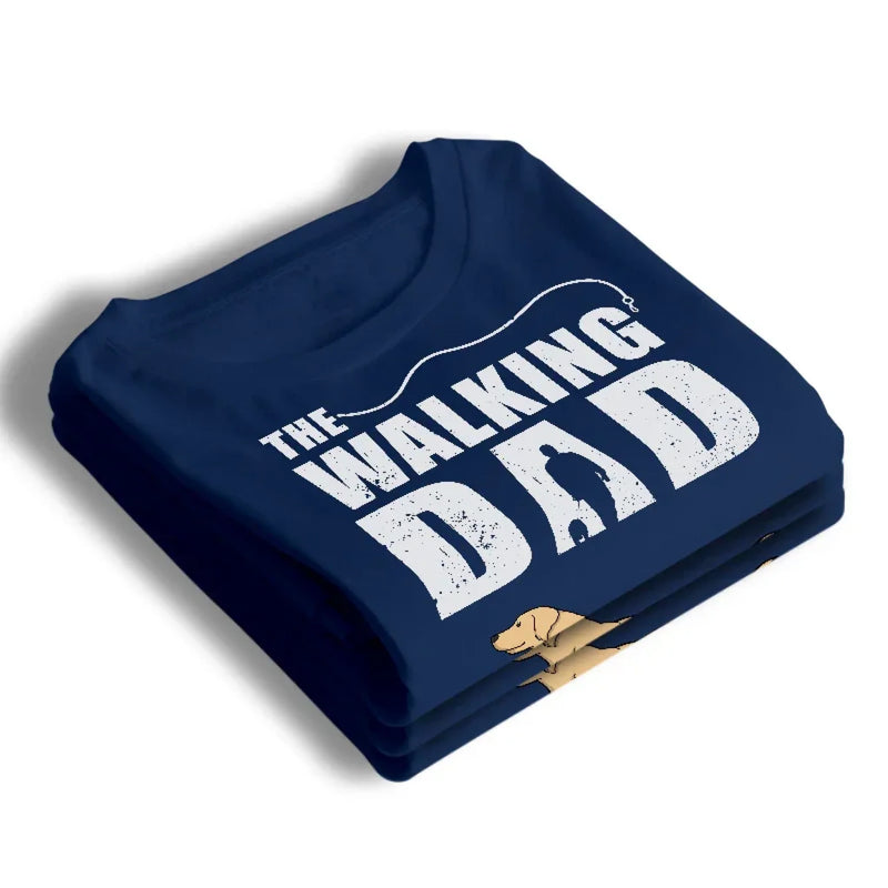 Custom Name Walking Dog Dad Gifts - Personalized Apparel