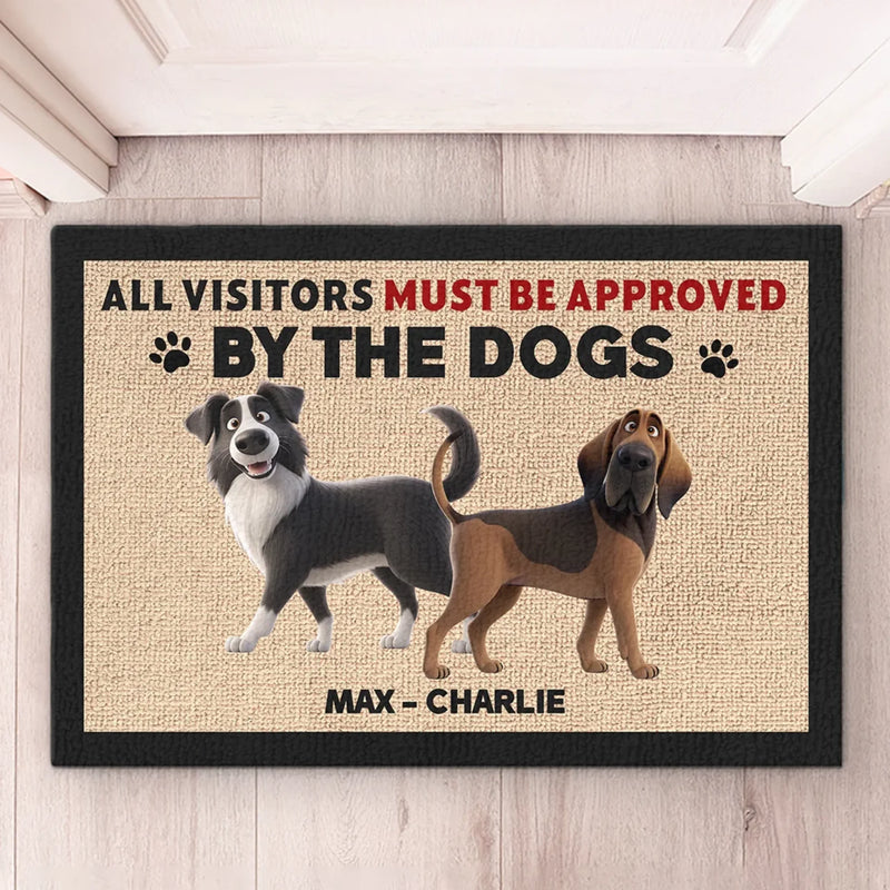 Custom Name Funny Dog Welcome Gifts for Dog Lovers - Personalized Doormat