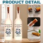 Custom Name Penguin Couple Gifts for Couples - Personalized Bottle Lamp