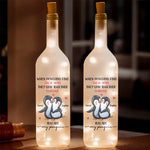 Custom Name Penguin Couple Gifts for Couples - Personalized Bottle Lamp