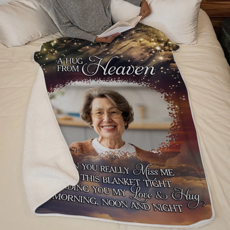 Custom Photo Your Life Was A Blessing - Memorial Personalized Custom Blanket - Sympathy Gift For Family Members