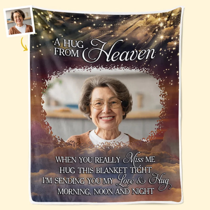 Custom Photo Your Life Was A Blessing - Memorial Personalized Custom Blanket - Sympathy Gift For Family Members