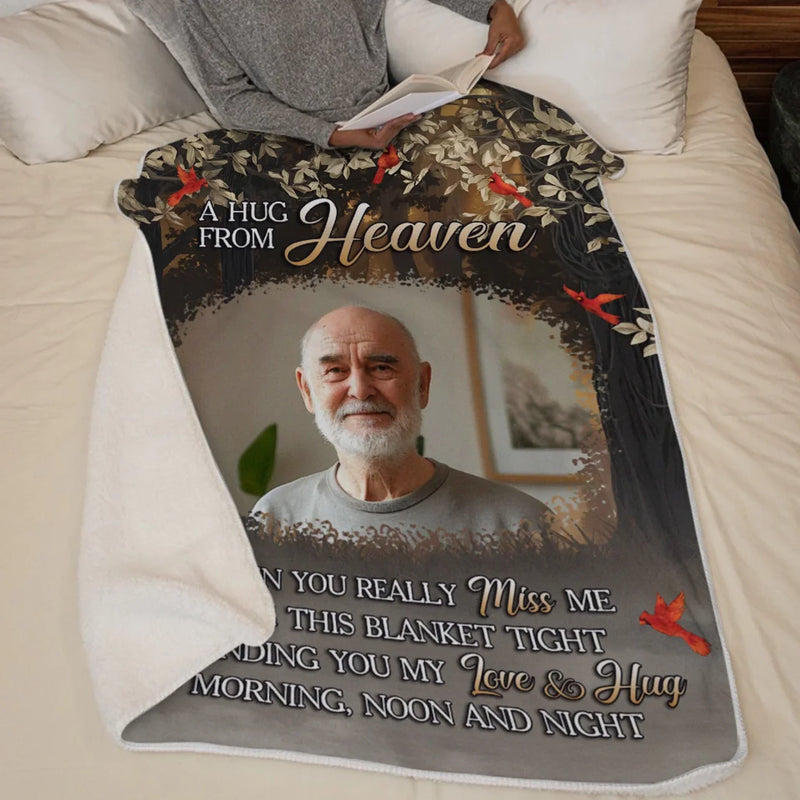 Custom Photo Your Love Is Still My Guide - Memorial Personalized Custom Blanket - Sympathy Gift For Family Members