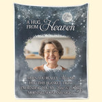 Custom Photo Memorial Hug From Heaven Gifts - Personalized Blanket