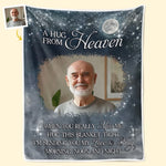 Custom Photo Memorial Hug From Heaven Gifts - Personalized Blanket