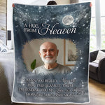 Custom Photo Memorial Hug From Heaven Gifts - Personalized Blanket