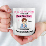 Custom Name Funny Retirement Gifts for Women - Personalized Mugs