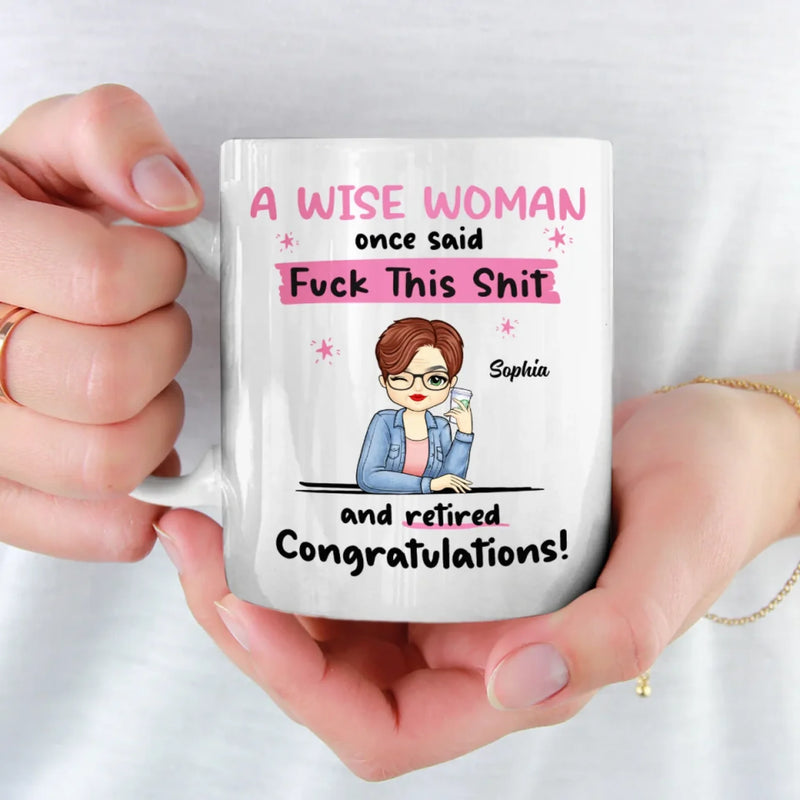 Custom Name Funny Retirement Gifts for Women - Personalized Mugs