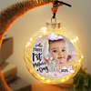 Custom Photo Our First Miracle, Our Forever Love - Family Personalized Custom Moon Lamp Light - Mother's Day, Baby Shower Gift, Gift For First Mom