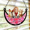 Furry Friends Make The Best Memories - Dog & Cat Personalized Window Hanging Suncatcher - Gift For Pet Owners, Pet Lovers