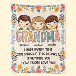 Custom Name Grandma Gifts for Grandmothers - Personalized Blanket