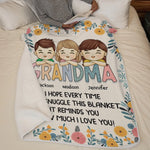 Custom Name Grandma Gifts for Grandmothers - Personalized Blanket
