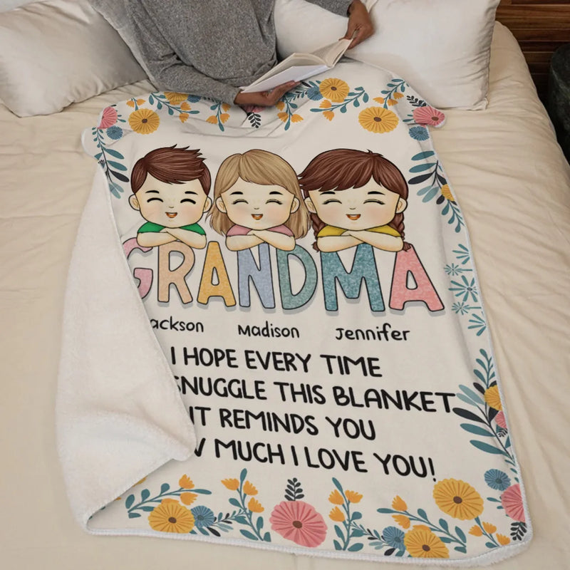 Custom Name Grandma Gifts for Grandmothers - Personalized Blanket
