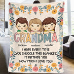 Custom Name Grandma Gifts for Grandmothers - Personalized Blanket