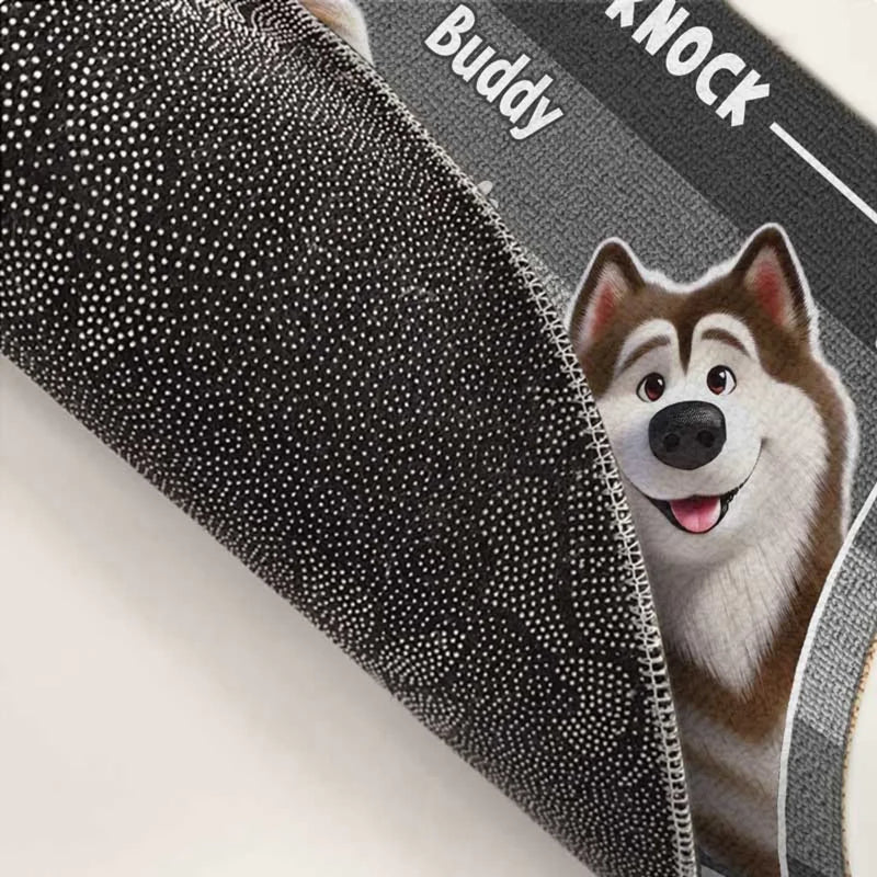 No Need To Knock, The Dog Already Alerted Me - Dog Personalized Custom Home Decor Decorative Mat - House Warming Gift For Pet Owners, Pet Lovers