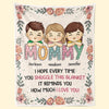 No Love Like A Mother’s Love - Family Personalized Custom Blanket - Gift For Mom, Grandma