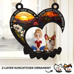 Custom Name Girl and Dog Gifts for Dog Lovers - Personalized Suncatcher Ornament