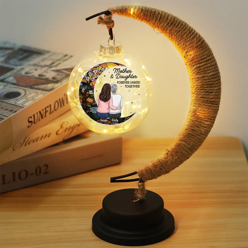 Custom Name Mother Daughter Gifts - Personalized Moon Lamp