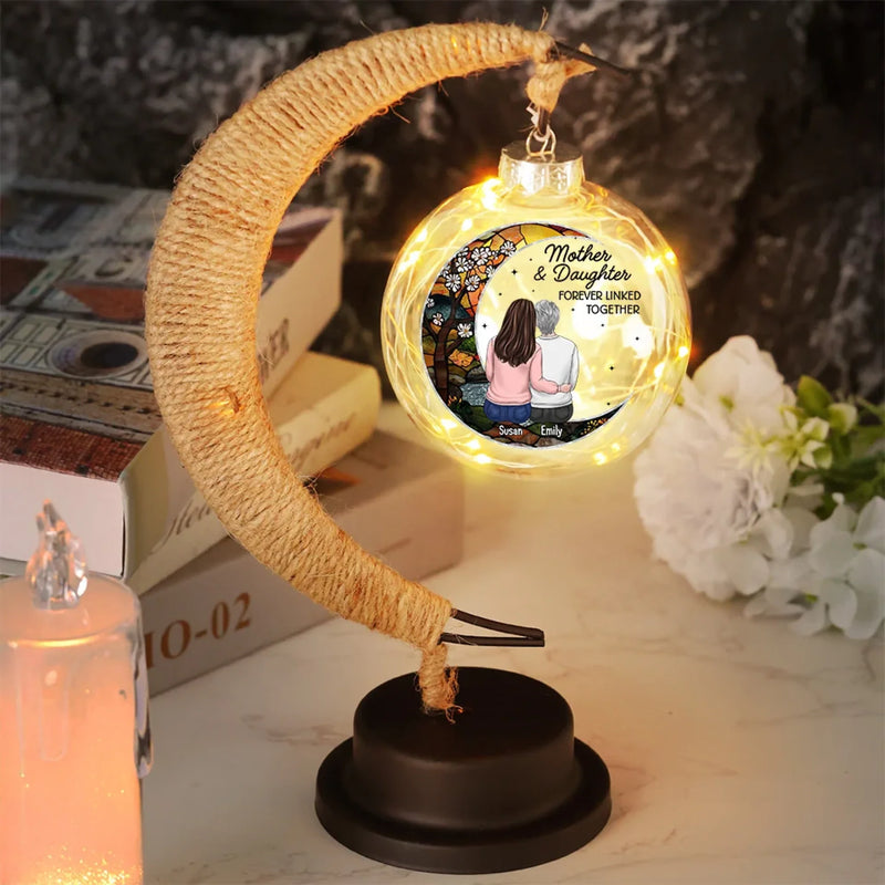 Custom Name Mother Daughter Gifts - Personalized Moon Lamp